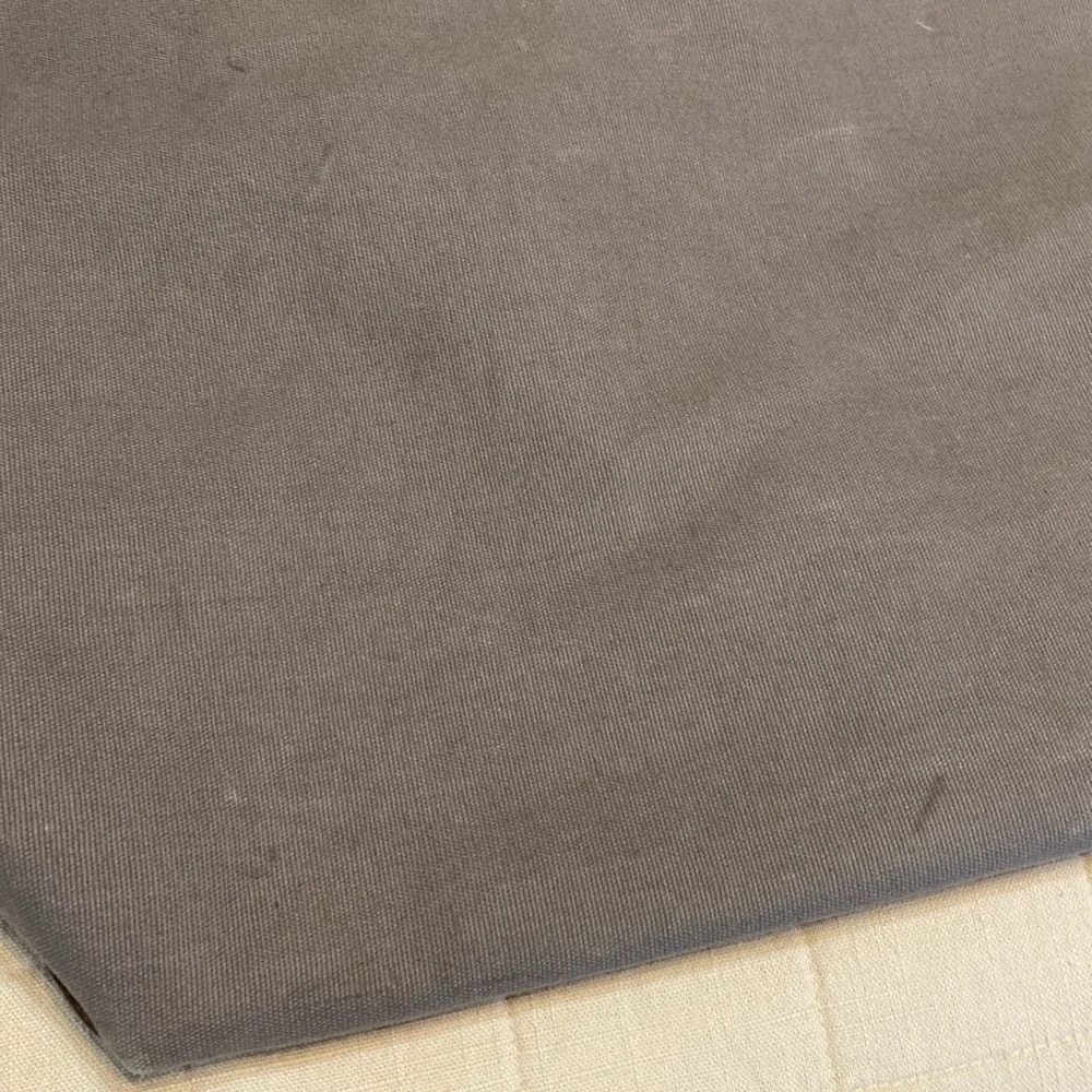 Cuyana Gray Canvas and Brown Leather Overnight Bag